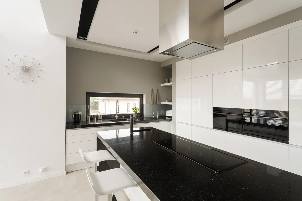 black and white kitchen design