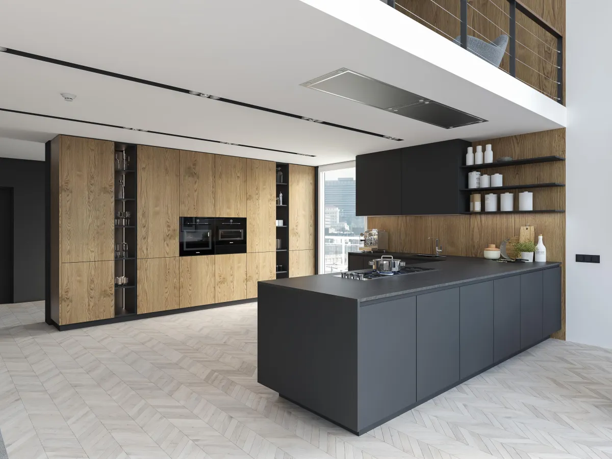 black kitchen design kent 