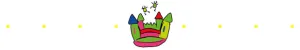 Inflatable bouncy castle logo divider
