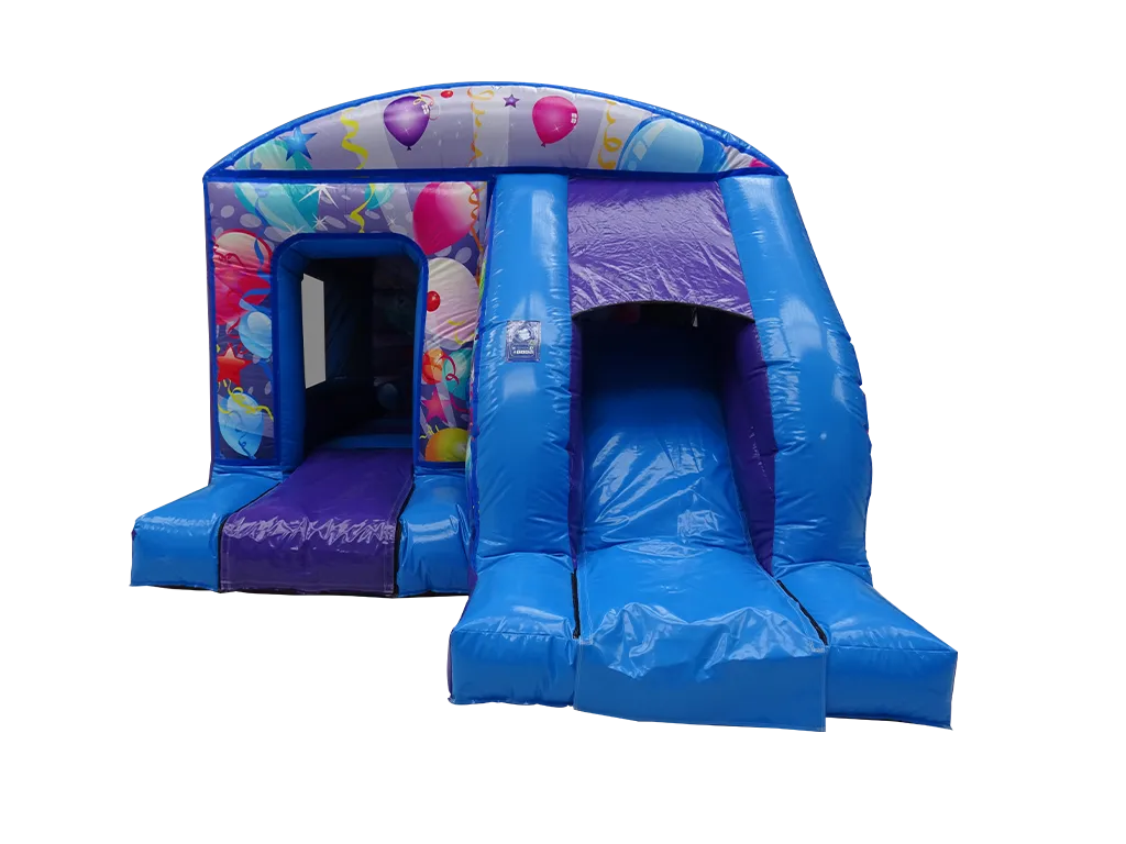 Purple & Blue Party Box Jump and slide