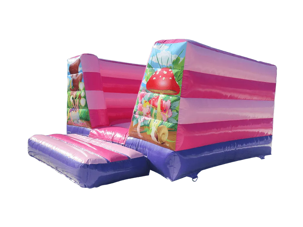  Pink Fairy Low V Front Bouncy Castle