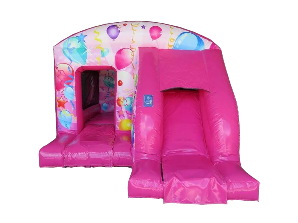 Pink Ballon Bounce And Slide