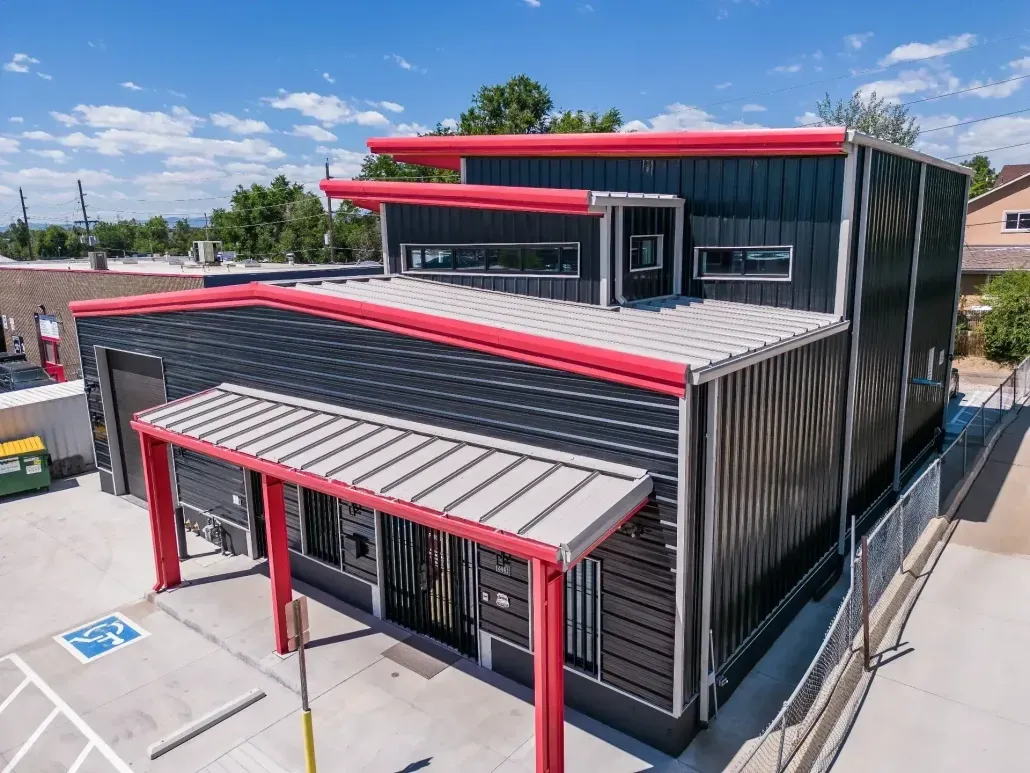 Commercial steel building construction by Caldwell Metal Buildings
