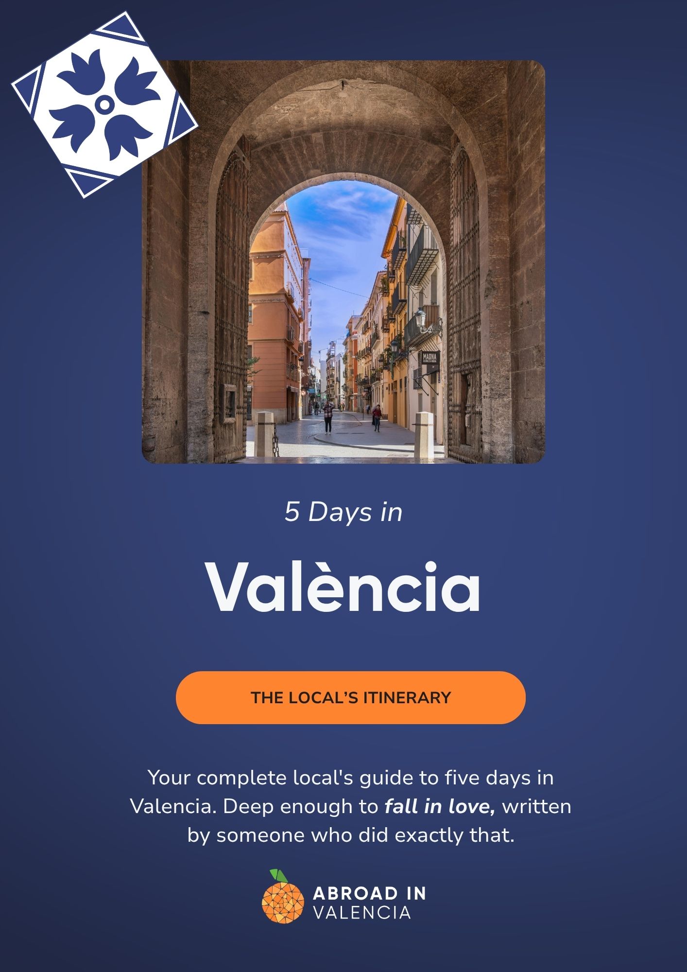 Preview of the Valencia itinerary PDF on a tablet and phone