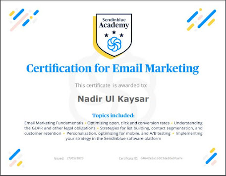 Certification for Email Marketing from Sendinblue aka Bravo Newly Launch in 2023