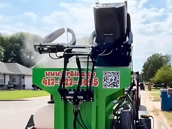 State-of-the-art trash can cleaning equipment by Mr. Binz for spotless results.