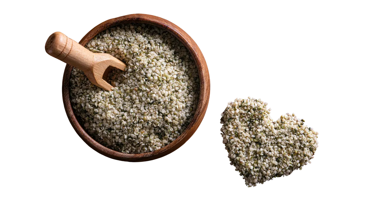 Hemp hearts good source of zinc and iron