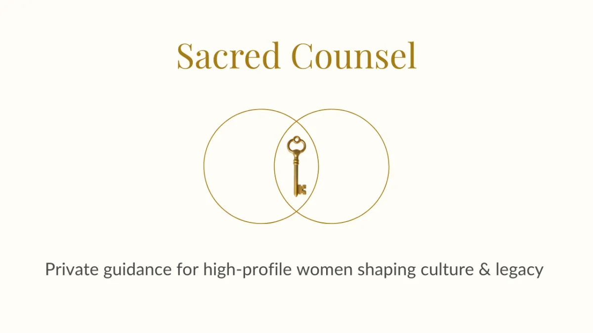 "Offerings page image: Sacred Counsel - private guidance for high-profile women."