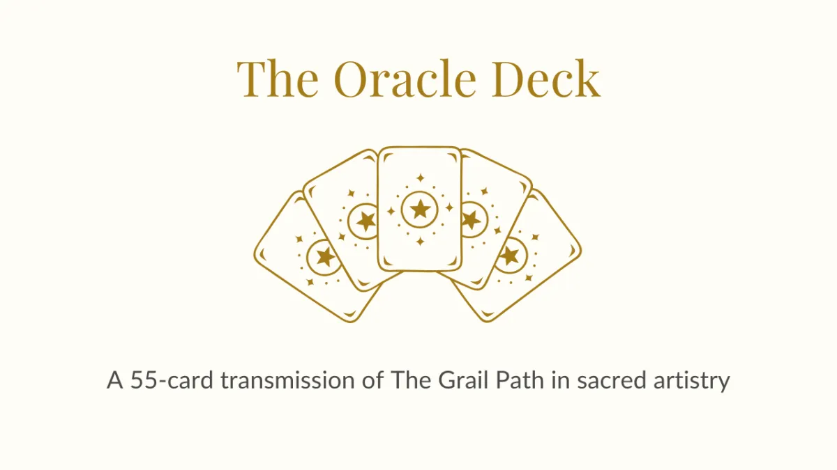 "Offerings page image: Grail Oracle Deck - sacred art cards for healing and empowerment."
