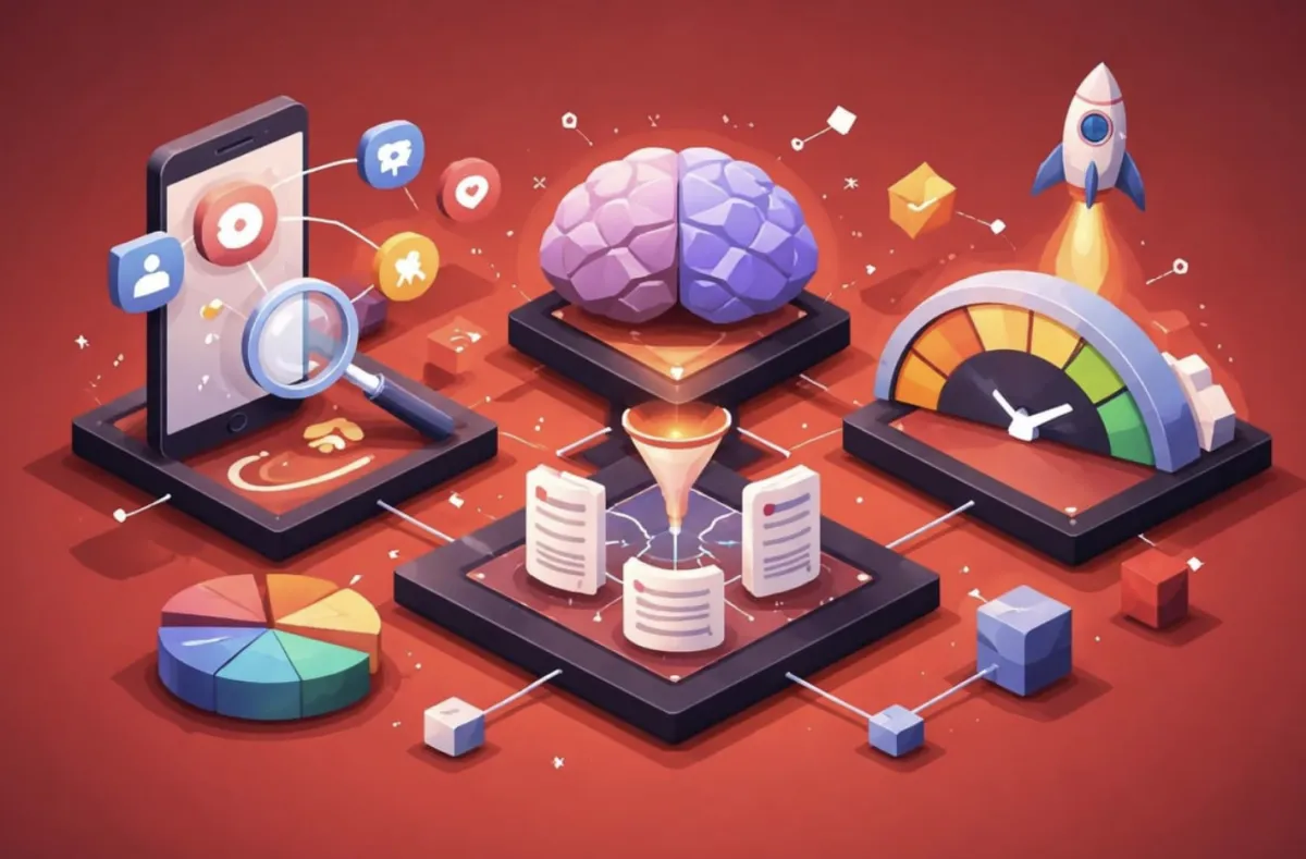 AI SEO optimization strategy for 2026 showing how to beat traditional agencies with GEO, schema markup, and cross-platform authority.