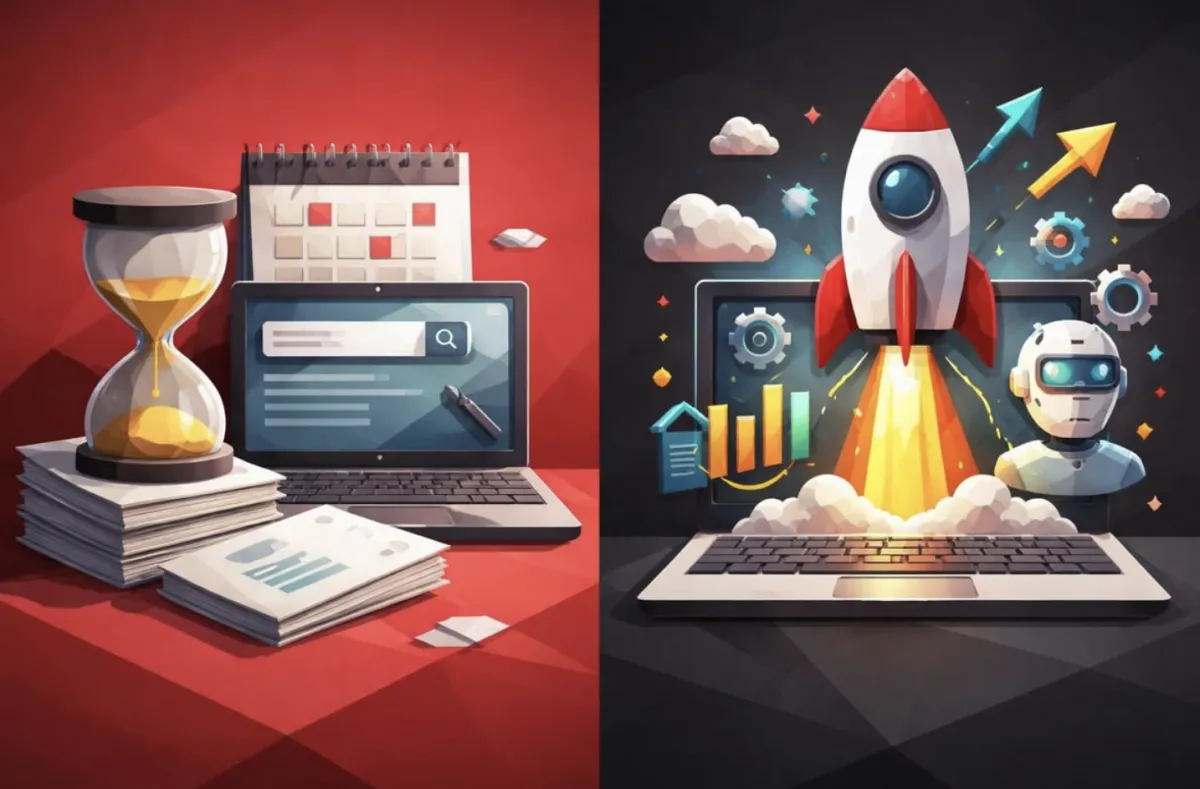 Search and SEO in 2026: AI-first strategy diagram showing intent-based content, schema markup, and cross-platform distribution to earn citations in AI answer engines.