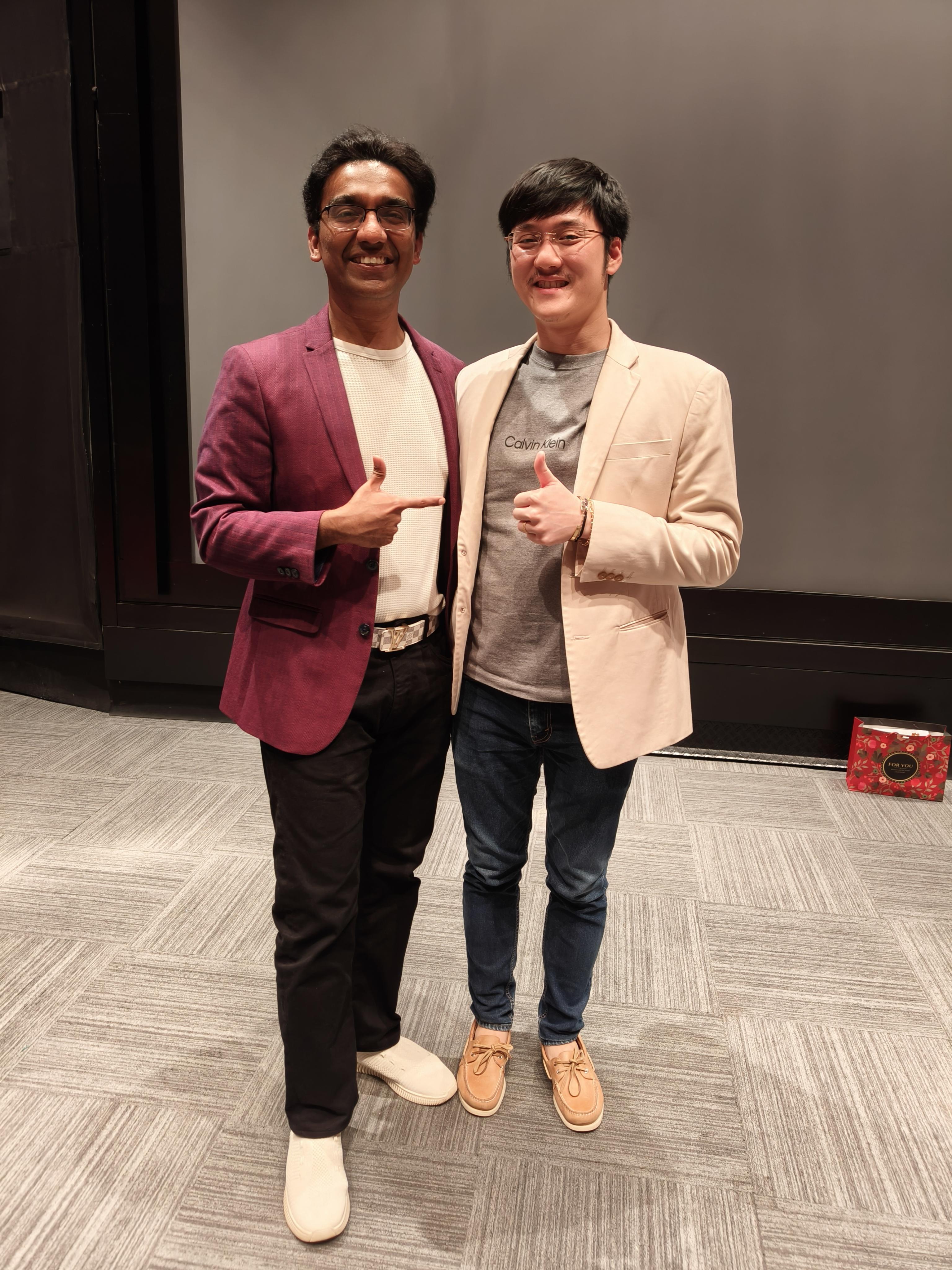 Alaric Ong with Dr Pal