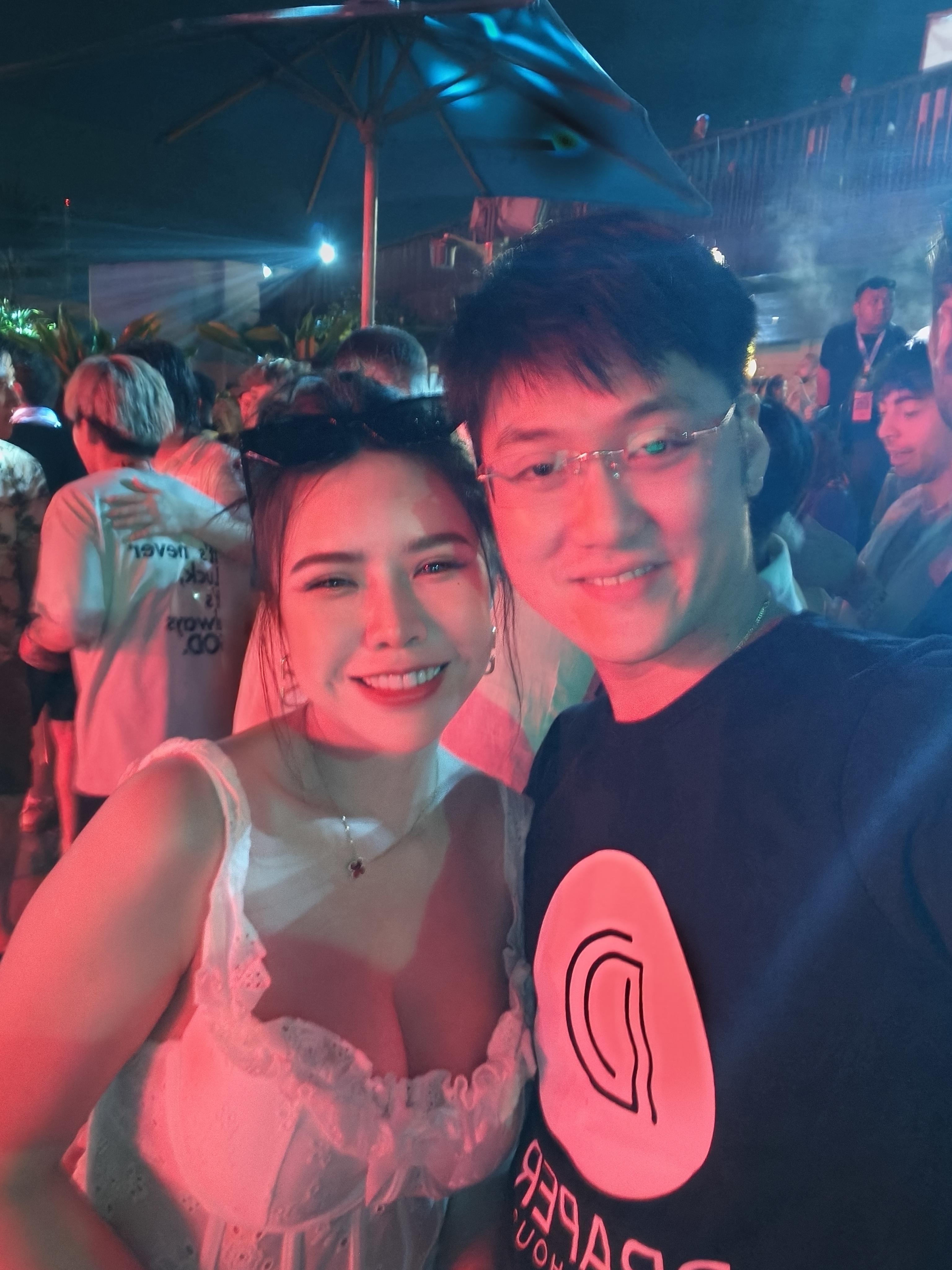 Alaric Ong with Bella, SVO leader