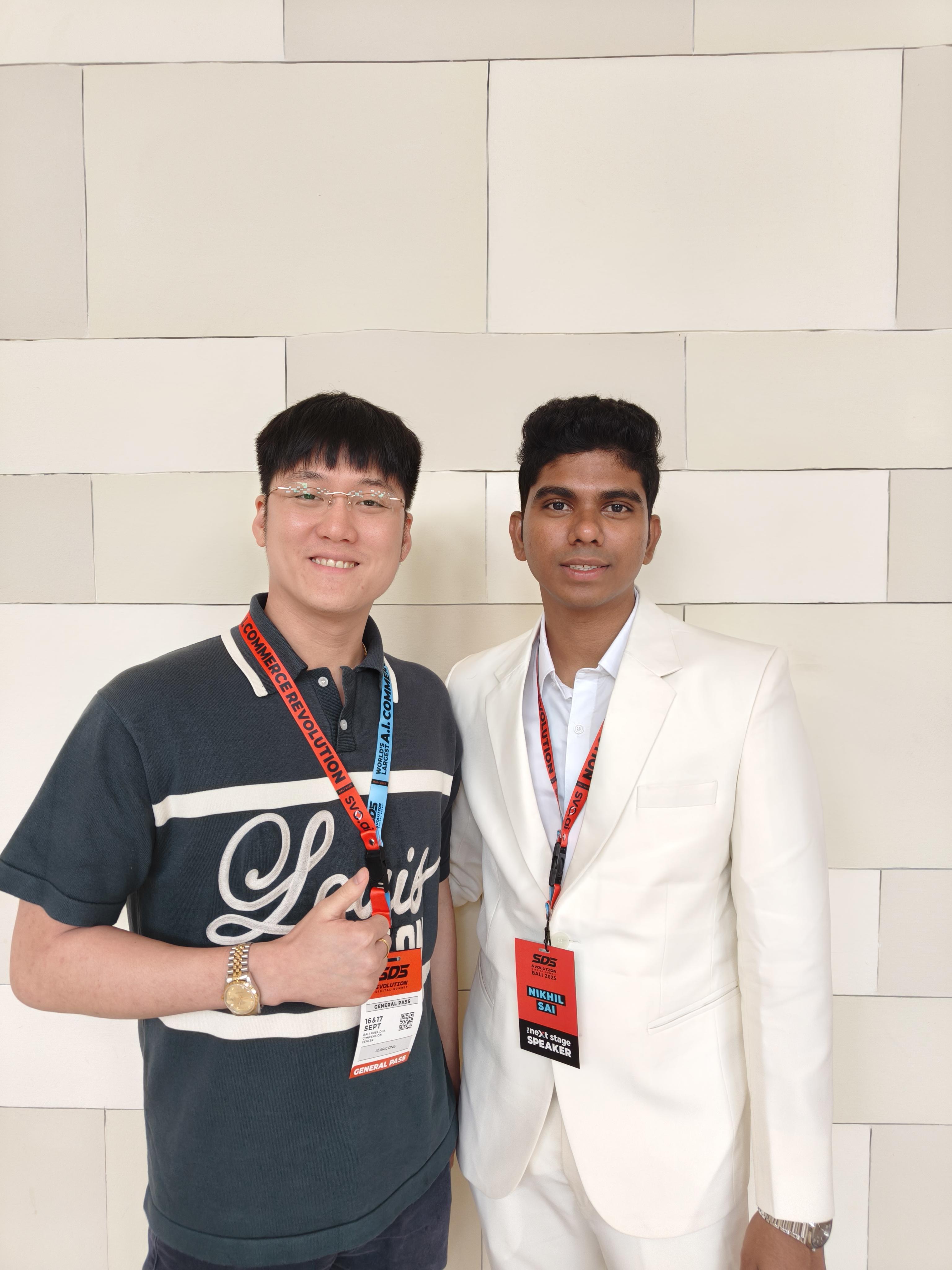 Alaric Ong with Nikhil Sai