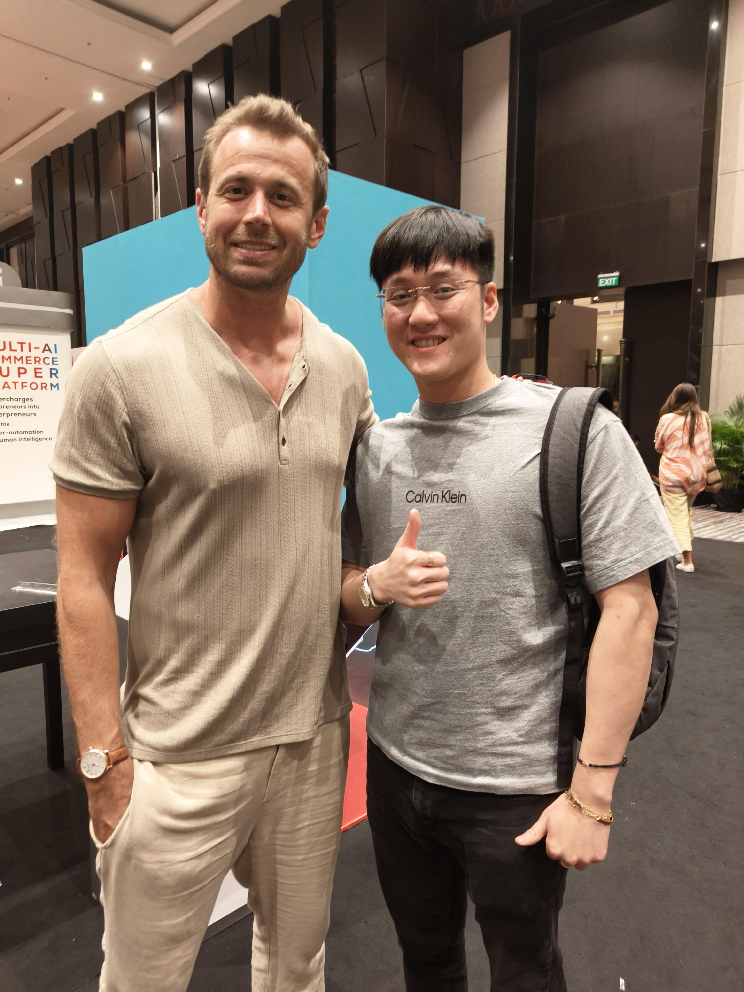 Alaric Ong with Peter Kell