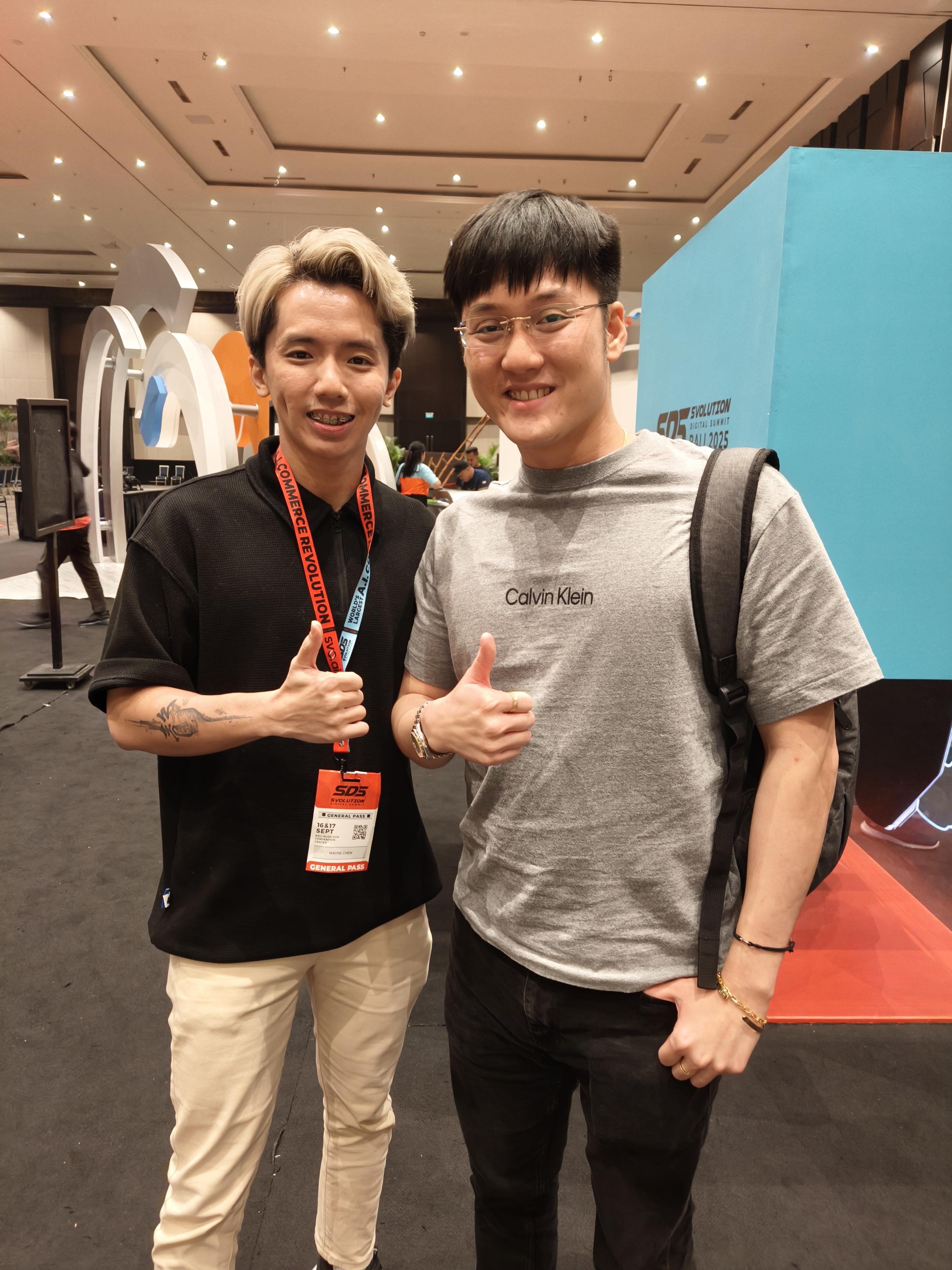 Alaric Ong with Wayne Chew