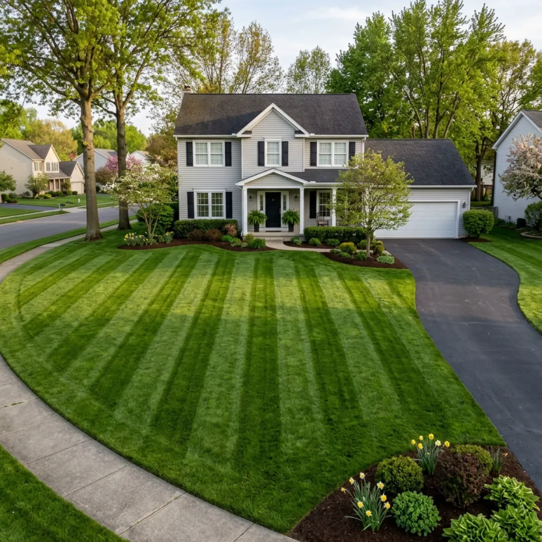 low maintenance garden and paio