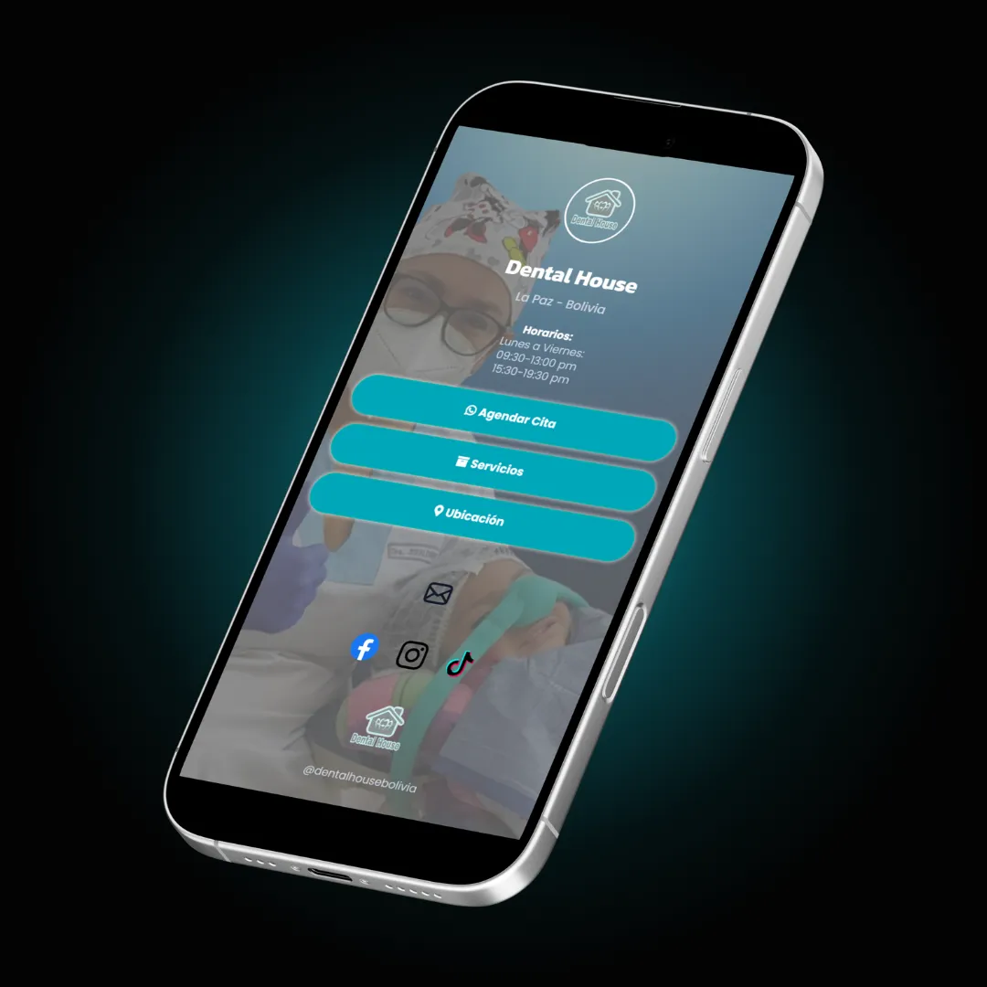 Tarjeta digital de cita para clínica