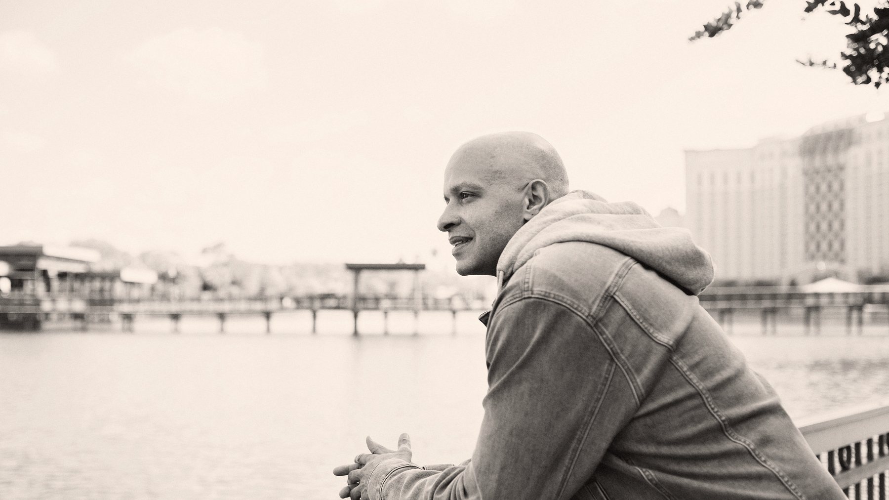 Micah Maxwell, black and white portrait