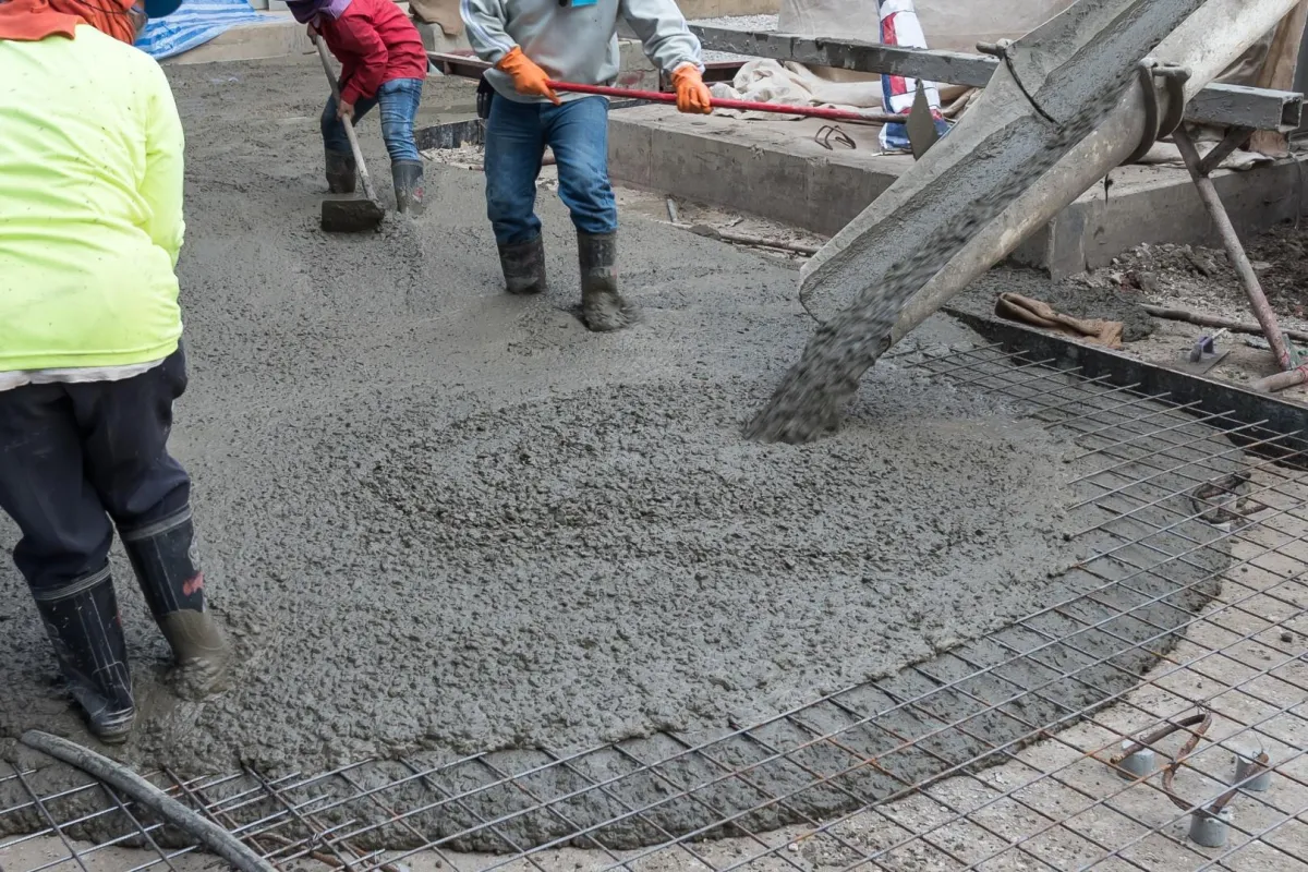 A concrete installation in Oceanside, CA