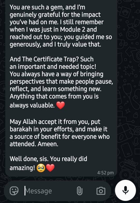 Client results screenshot