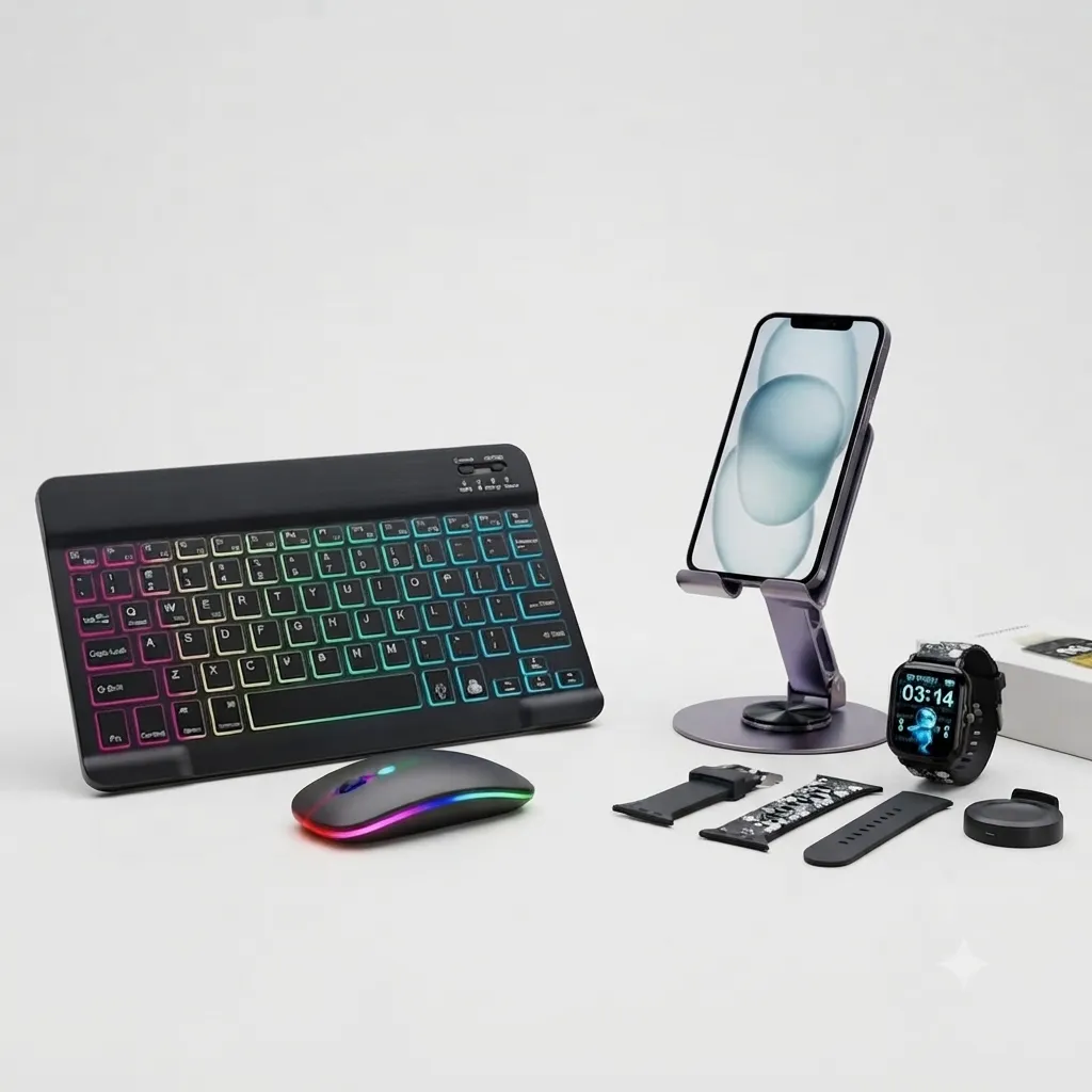 Serilat GT16 Smart Tech Bundle with 4 interchangeable straps and wireless earbuds