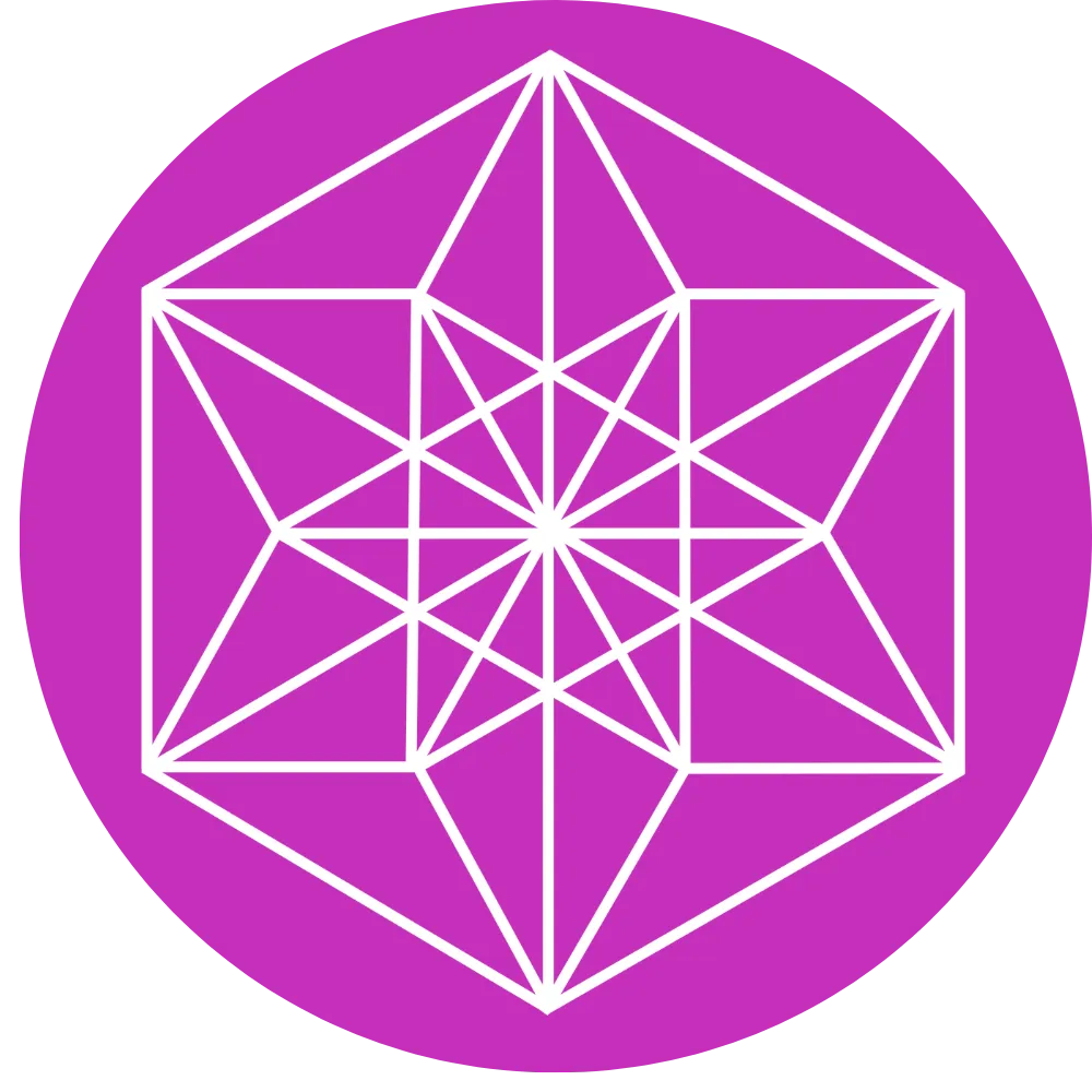 Pink geometric icon highlighting the issue of invisible team dynamics in companies