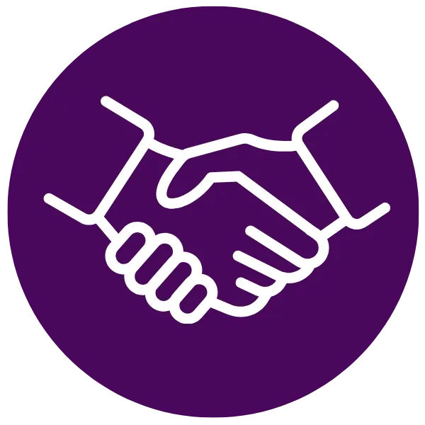 Vector image of handshake representing business deal