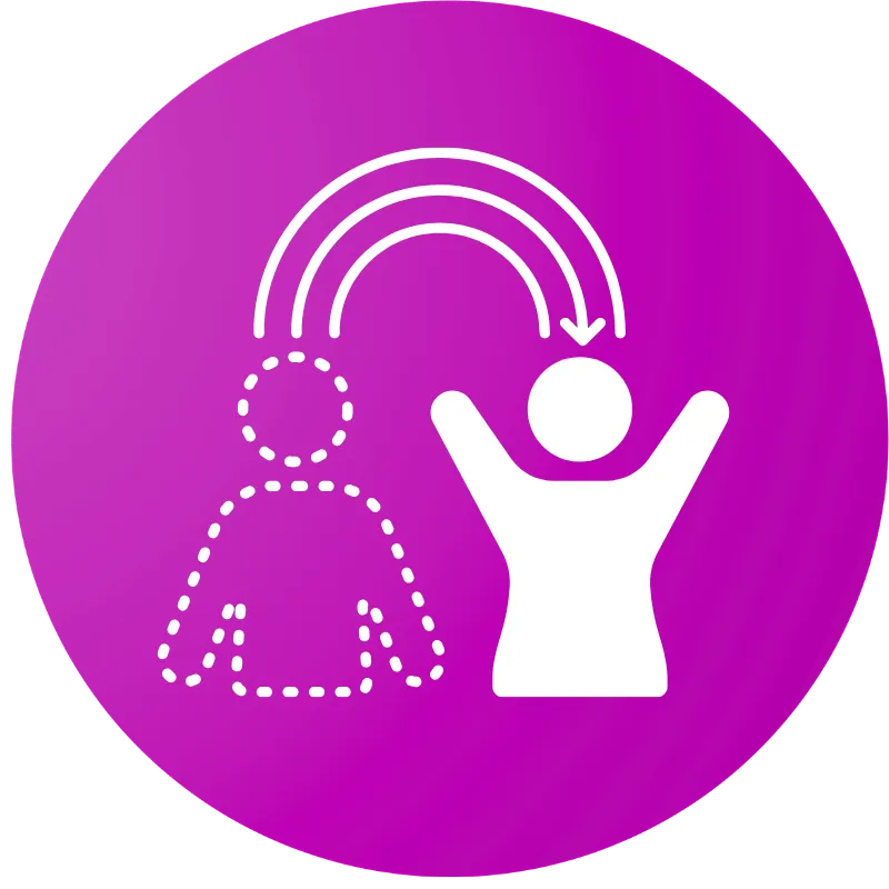 Jill Martin Transformational Breakthrough Coach pointing to the steps of a Breakthrough Coaching Session