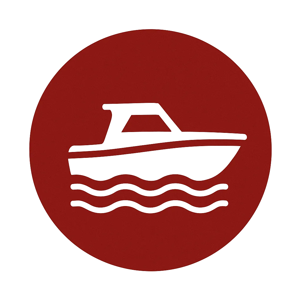 Covered boat slips with electrical hookups at the Possum Kingdom RV Resort marina