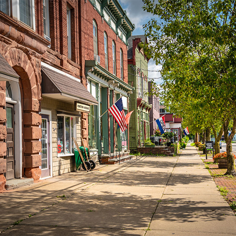Image of a main street in Vienna VA