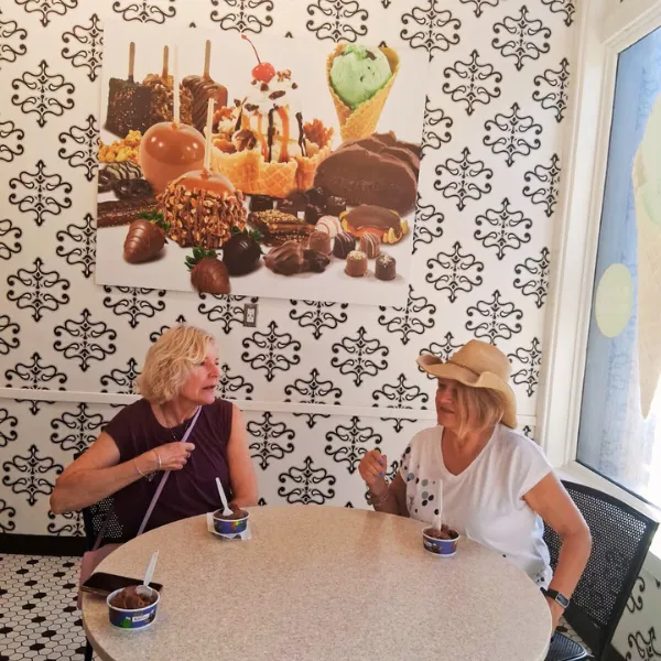 Eating ice cream at Kilwins