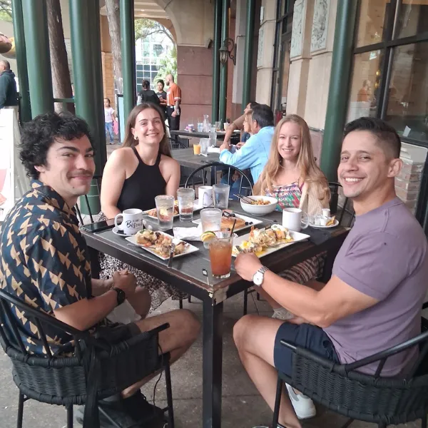 Brunch at the Alamo Biscuit Company during a walking tour