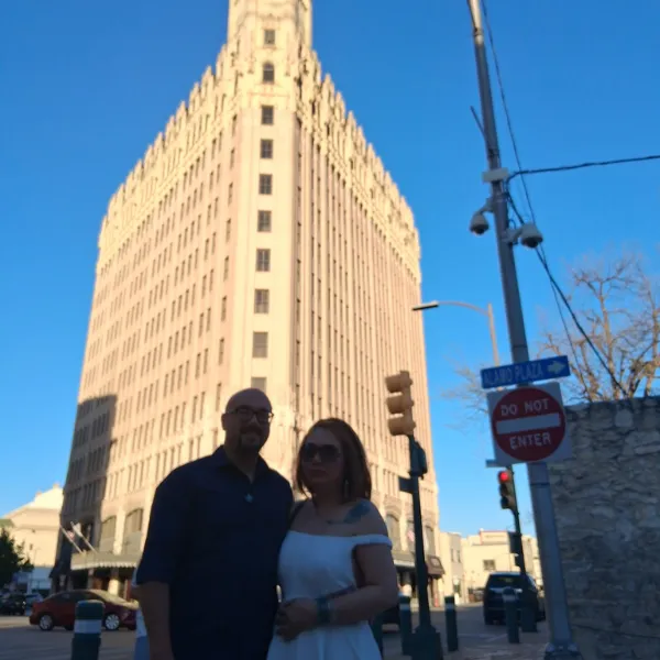 couple poses in san antonio