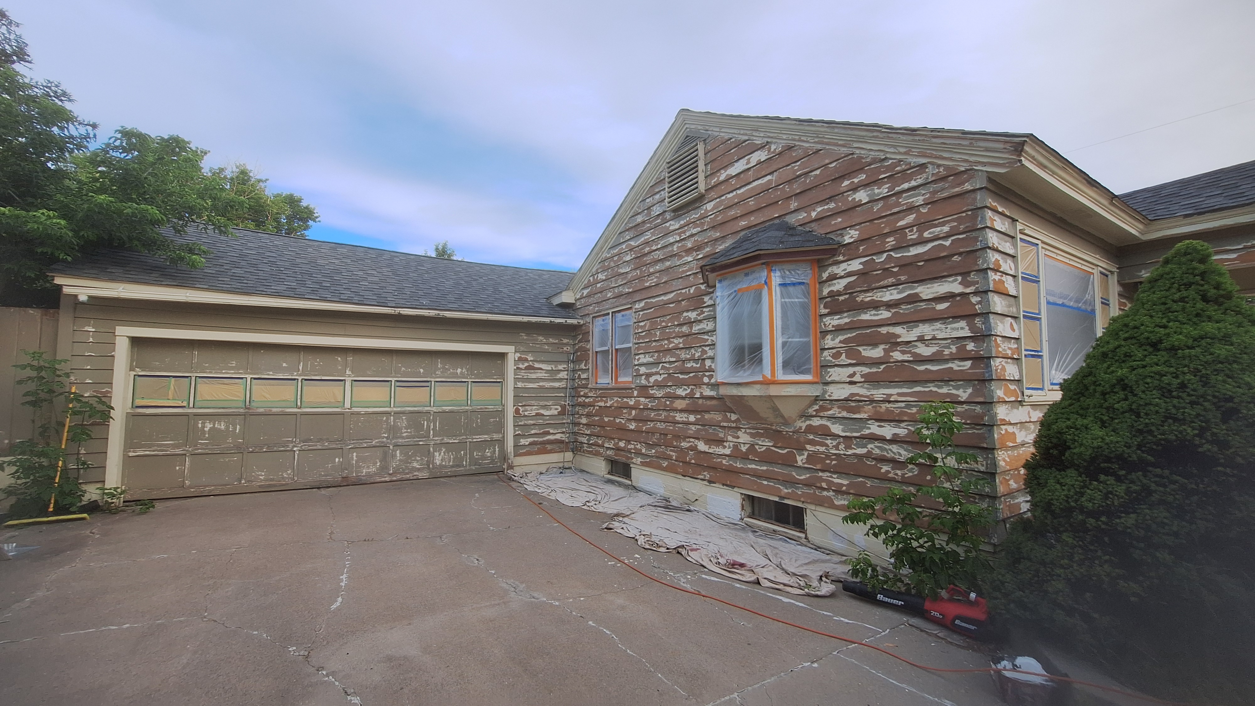 before metal trim Painted