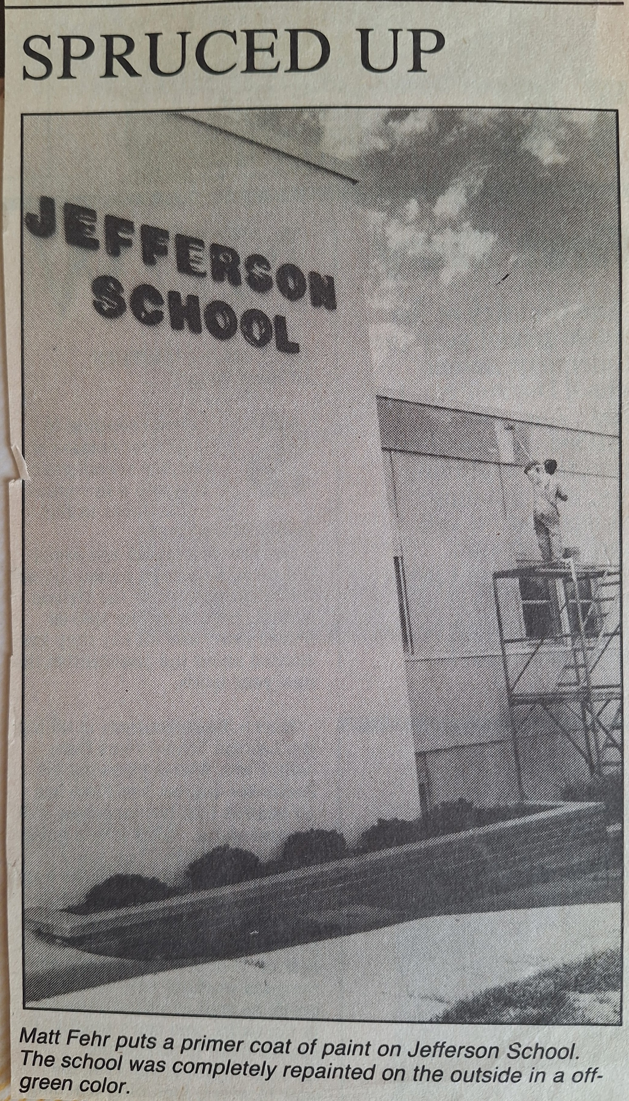 Painting Jefferson School with Capitol city painting