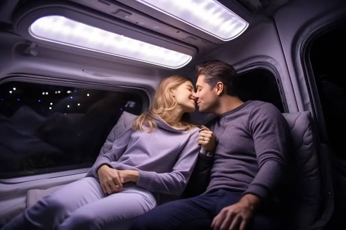 romantiek in een taxi