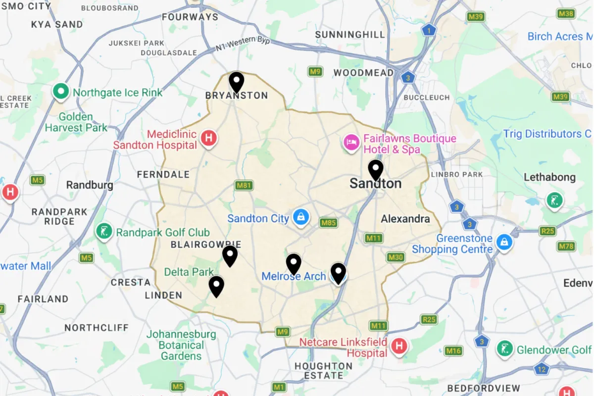 Gardens by Louise Service Areas