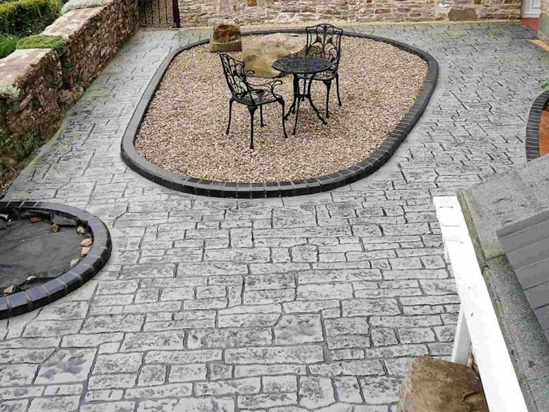 gray and black brick wall