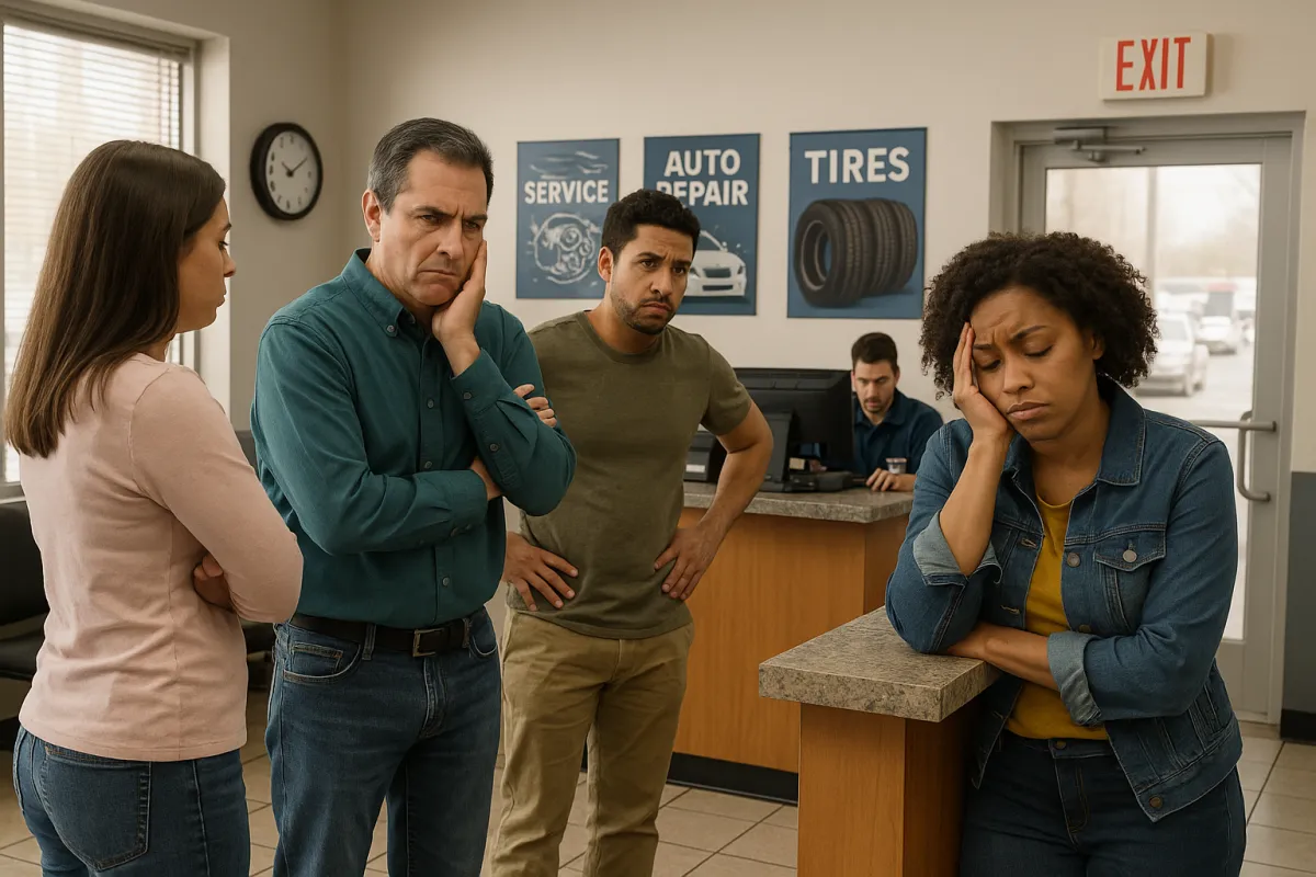 Mockup of a custom business landing page on a laptop with promos, contact CTA, and branding