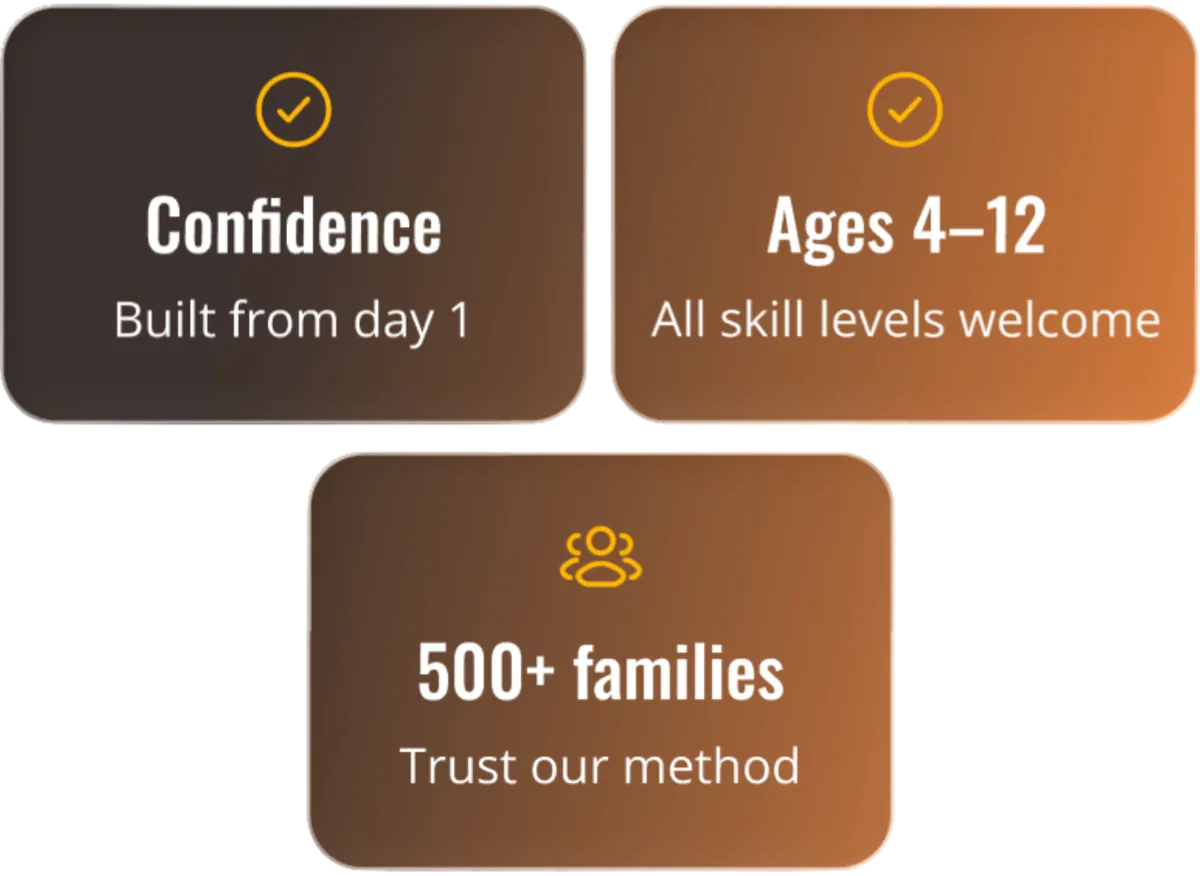 Confident child in martial arts uniform