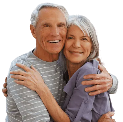 happy older couple smiling