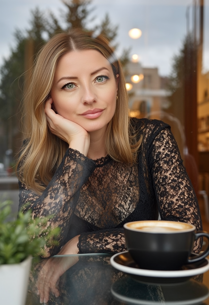 carrisa at a coffee shop