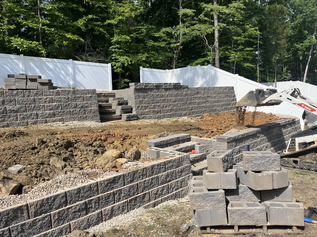 Retaining Walls project in Denver, NC (Lake Norman service area)
