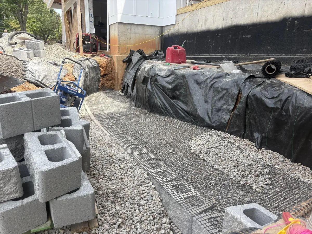Retaining Walls project in Denver, NC (Lake Norman service area)
