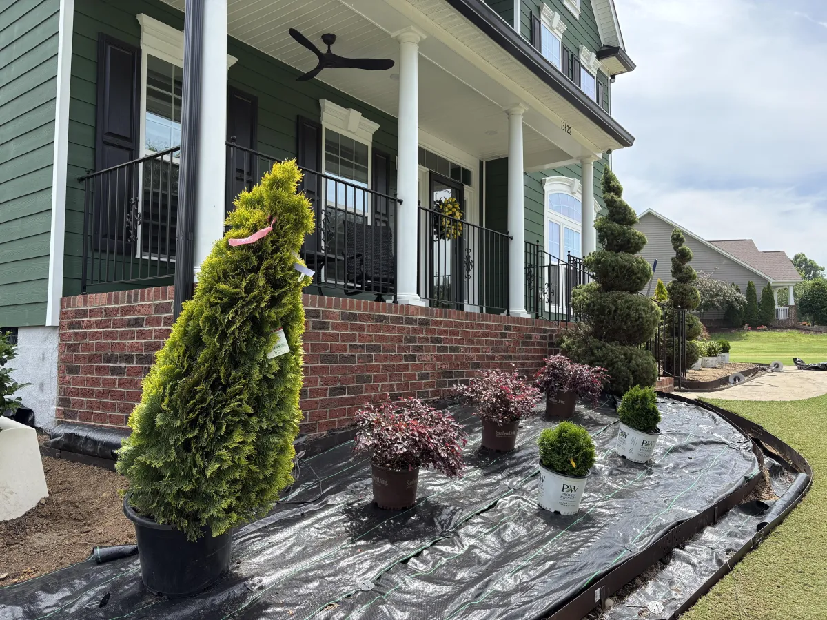 Landscaping and drainage project in Denver, NC (Lake Norman area)