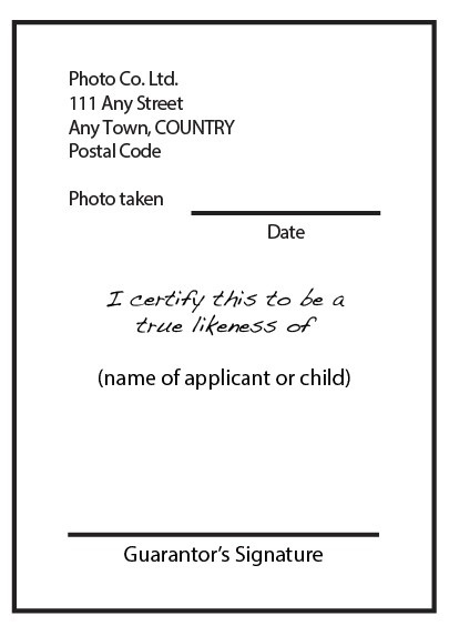 Canadian Passport Photo Templated passport photo being measured Gold Coast Passport Photography