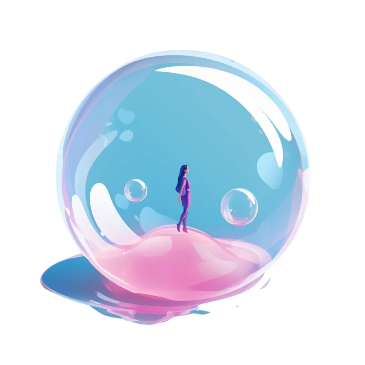 Bisiness owner in a bubble