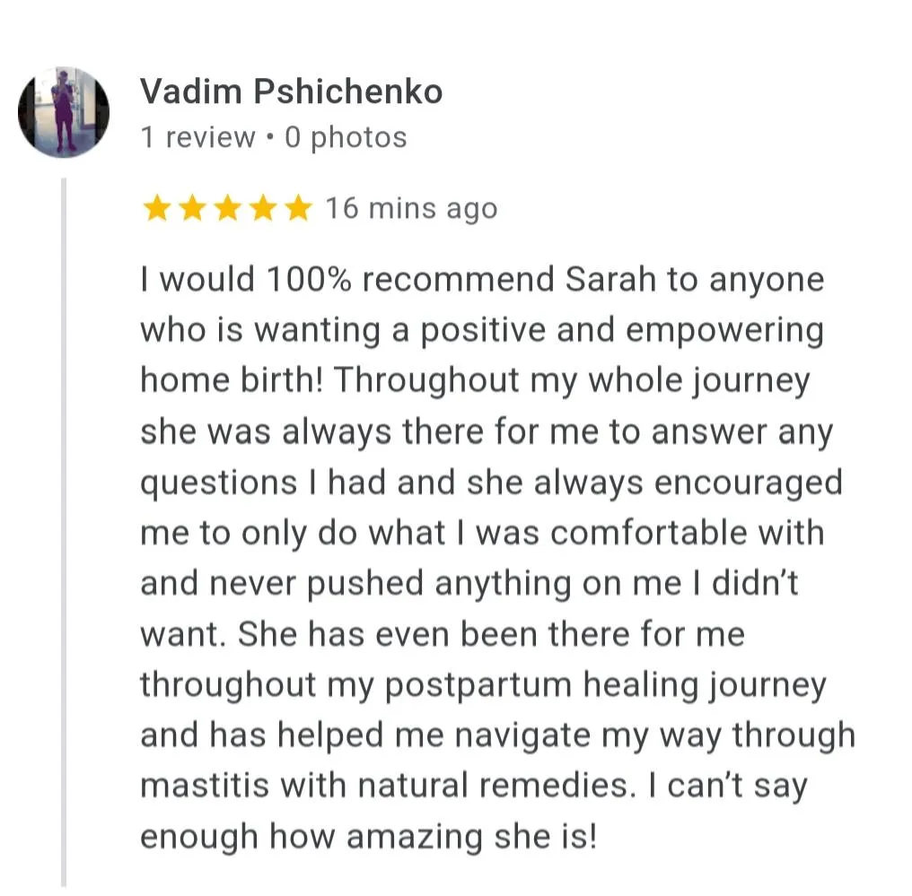 Home birth midwife near me