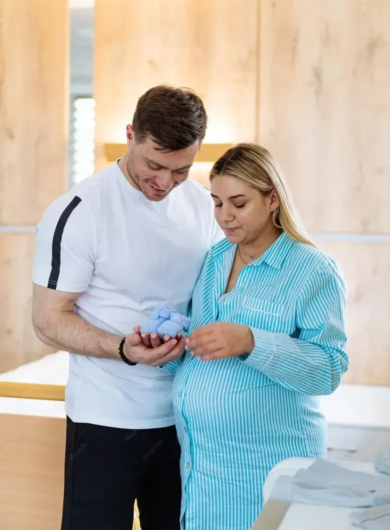 Expectant parents preparing for home birth care in Thomaston, GA